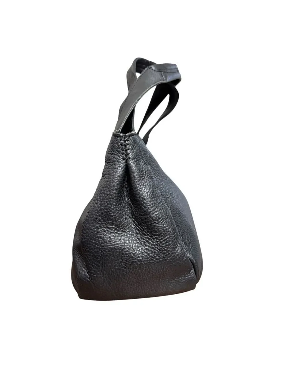 The Sak Rylan Black Leather Shoulder Bag – Pebbled Leather, Zip & Magnetic Closu